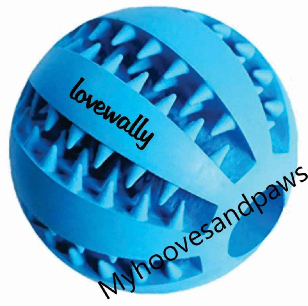 Lovewally WallyBall Dog Toy - 2.8" - Durable Rubber Fetch, Treat Dispenser & Teething Toy for Puppies & Dogs