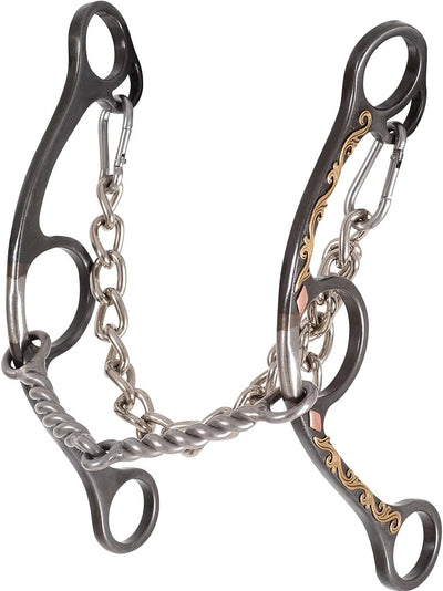 Classic Equine Twisted Wire Diamond Long Shank Gag Bit 5 1/8" Mouth