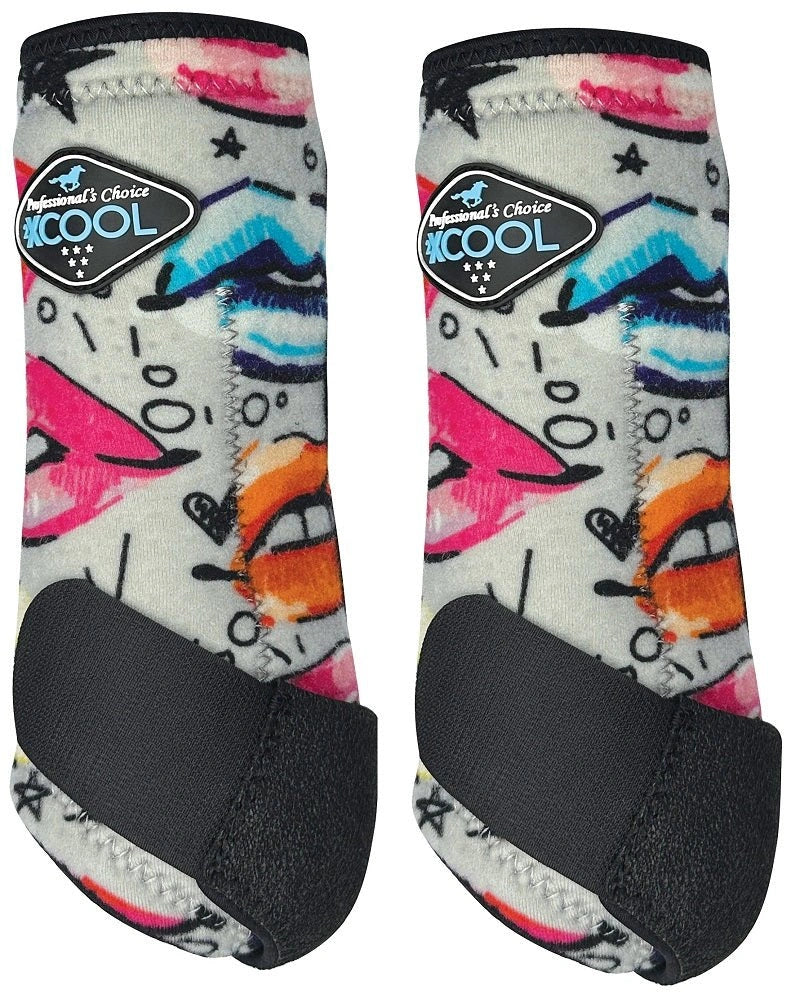 Professional's Choice Sports Medicine 2XCOOL Pattern Horse Equine Boots Front Pair - Hooves and Paws