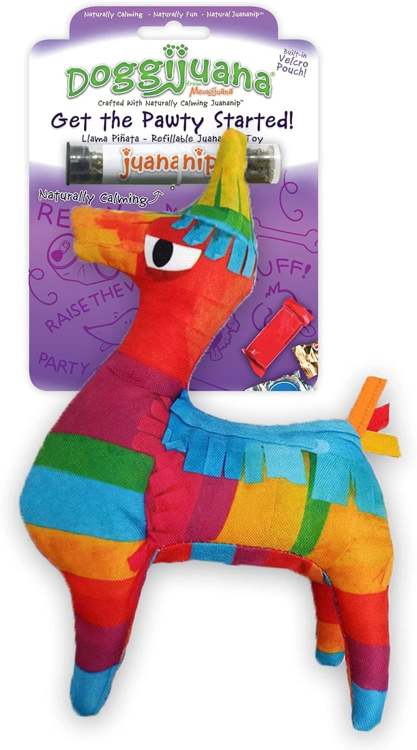 Doggijuana Refillable Premium Organic USA Catnip Dog Toy Naturally Calming - Hooves and Paws