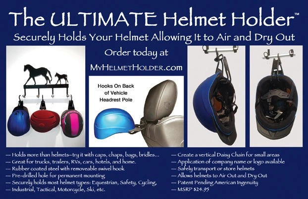 The Ultimate Cowboys Equestrian Horse Helmet Holder - Hooves and Paws