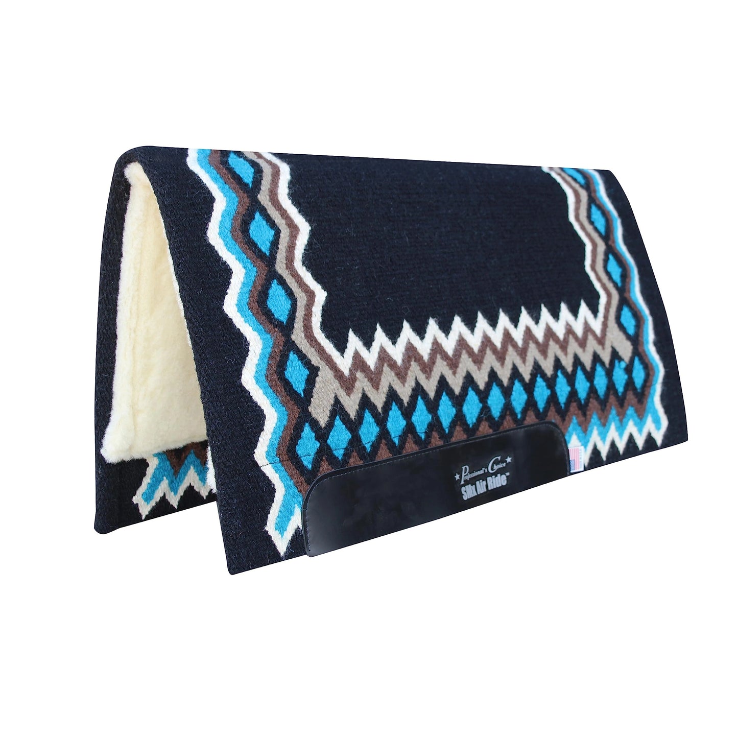 Professional's Choice SMX Heavy Duty Air Ride Shilloh Saddle Pad | 3/4" Breathable Core | 34" x 36" | Hand Woven 100% Navajo Wool 34" x 36"
