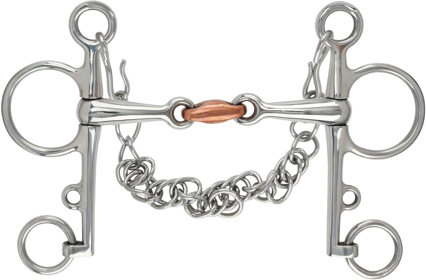 Shires Equestrian Double Jointed Copper Lozenge Pelham 529 - Hooves and Paws