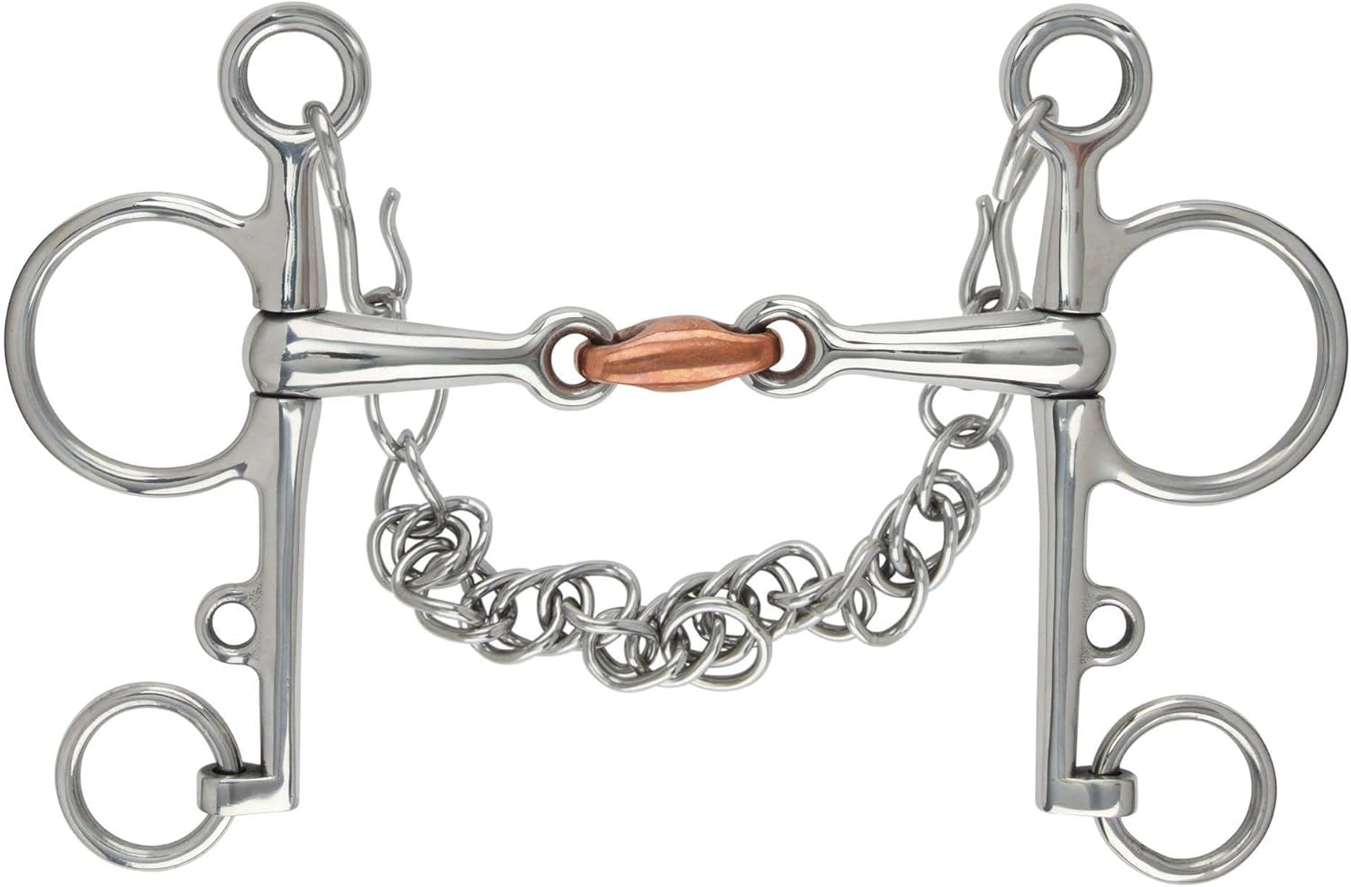 Shires Equestrian Double Jointed Copper Lozenge Pelham 529 - Hooves and Paws