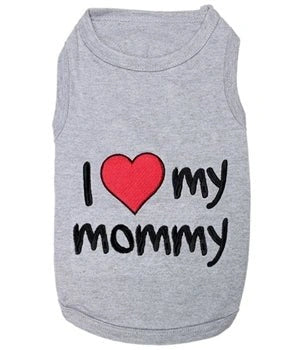 Parisian Pet I Love My Mommy Embroidered Tshirt - Hooves and Paws