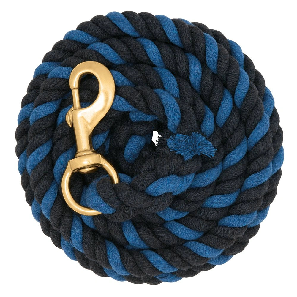 Weaver Leather Equine Performance Soft Grip Cotton Lead Rope with Brass Snap - 5/8" x 10'