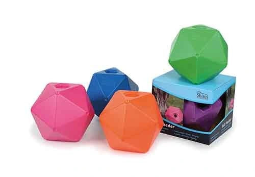 Shires Ball Feeder Horse Equine Stable Toy Treat Ball 9" - Hooves and Paws