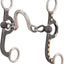 Weaver Leather 4-5/8" Pony Bit - Chain Mouth with Port, 6" Argentine Cheeks, Buffed Black, German Silver Accents