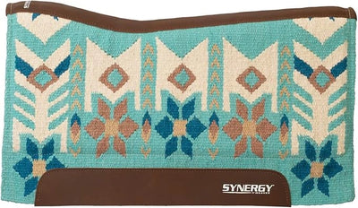 Weaver Leather Synergy Contoured Performance Saddle Pad, 33" L x 38" W - 1" thick, Wool Blend Felt - Hooves and Paws