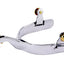 Weaver Leather Ladies' Stainless Steel Spurs - 2-3/4" Shank, 10 Point Brass Rowel, 1-1/2" Band