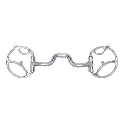 Myler Western Dee With 2 Hooks With Sweet Iron Low Ported Barrel Narrow Snaffle 5 Inch Mouth Stainless Steel Mb 43lp - Hooves and Paws