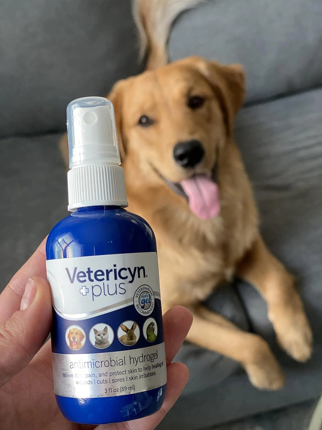 Vetericyn Plus All Animal Wound Care Hydrogel Spray - Non-Toxic Healing Aid for Dogs, Cats, and Horses