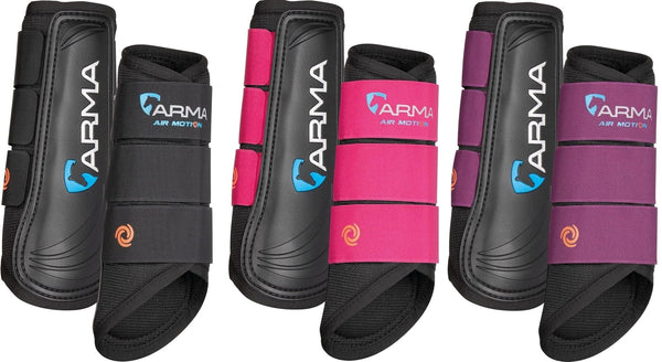 Shires ARMA Air Motion Brushing Boots - Breathable 3D Mesh Shock Absorbent Horse Leg Protection