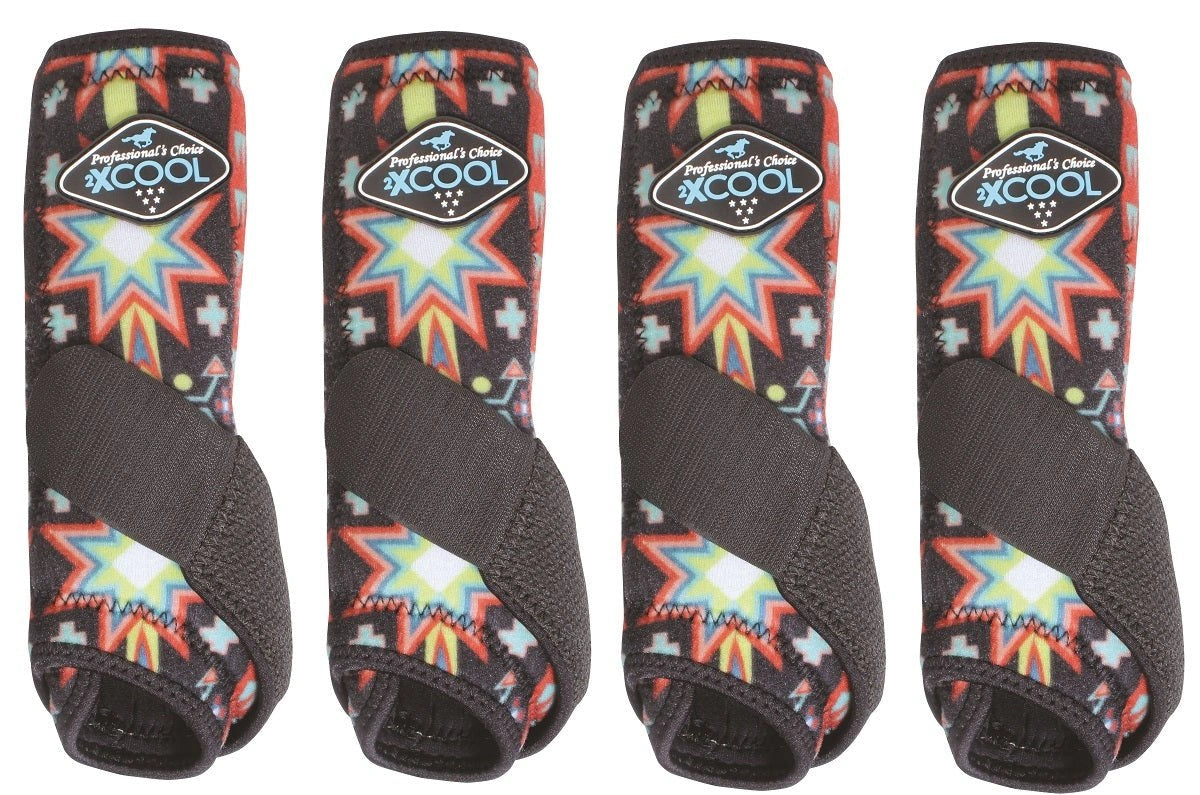 Professional's Choice Sports Medicine 2XCOOL Pattern Horse Equine Boots 4 - Pack - Hooves and Paws