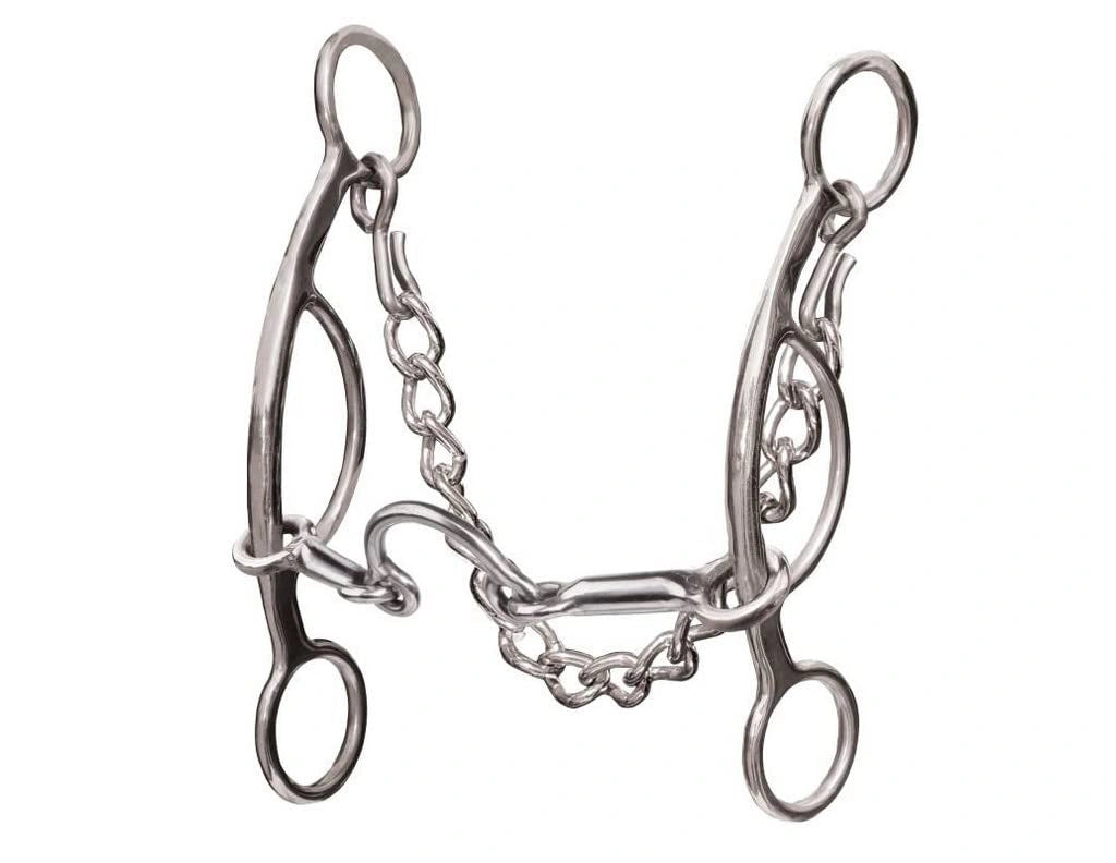 Professional's Choice Medium Port Futurity Bit - Short Gag Action Western Training Horse Bit