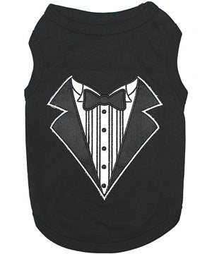 Parisian Pet Tuxedo Embroidered Tshirt - Hooves and Paws