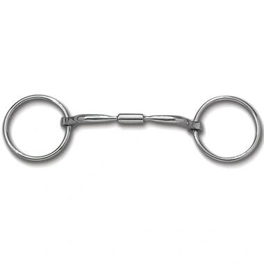 Myler Loose Ring With Stainless Steel Comfort Snaffle Wide Barrel 5 1/2 Inch Mouth Copper Inlay Mb 02 - Hooves and Paws