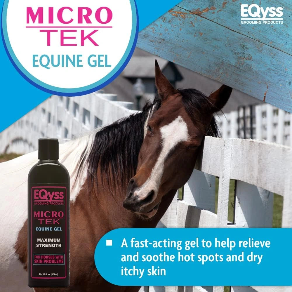 Eqyss Micro-Tek Equine Itch Relief Gel - Fast-Acting 24-Hour Relief for Sweet Itch, Summer Itch & Irritated Skin