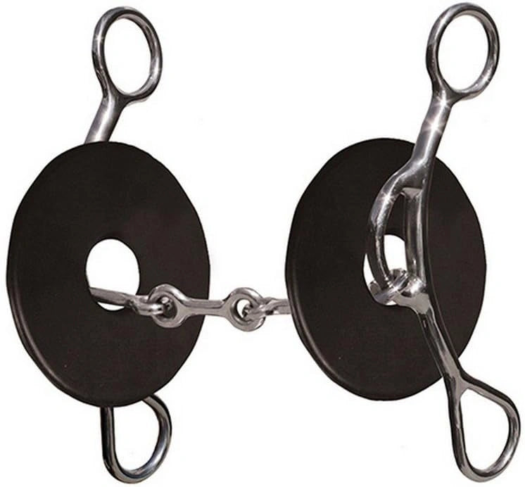 Professional's Choice Brittany Pozzi 5" Gag Bit - 3-Piece Smooth Dogbone Snaffle, Sweet Iron