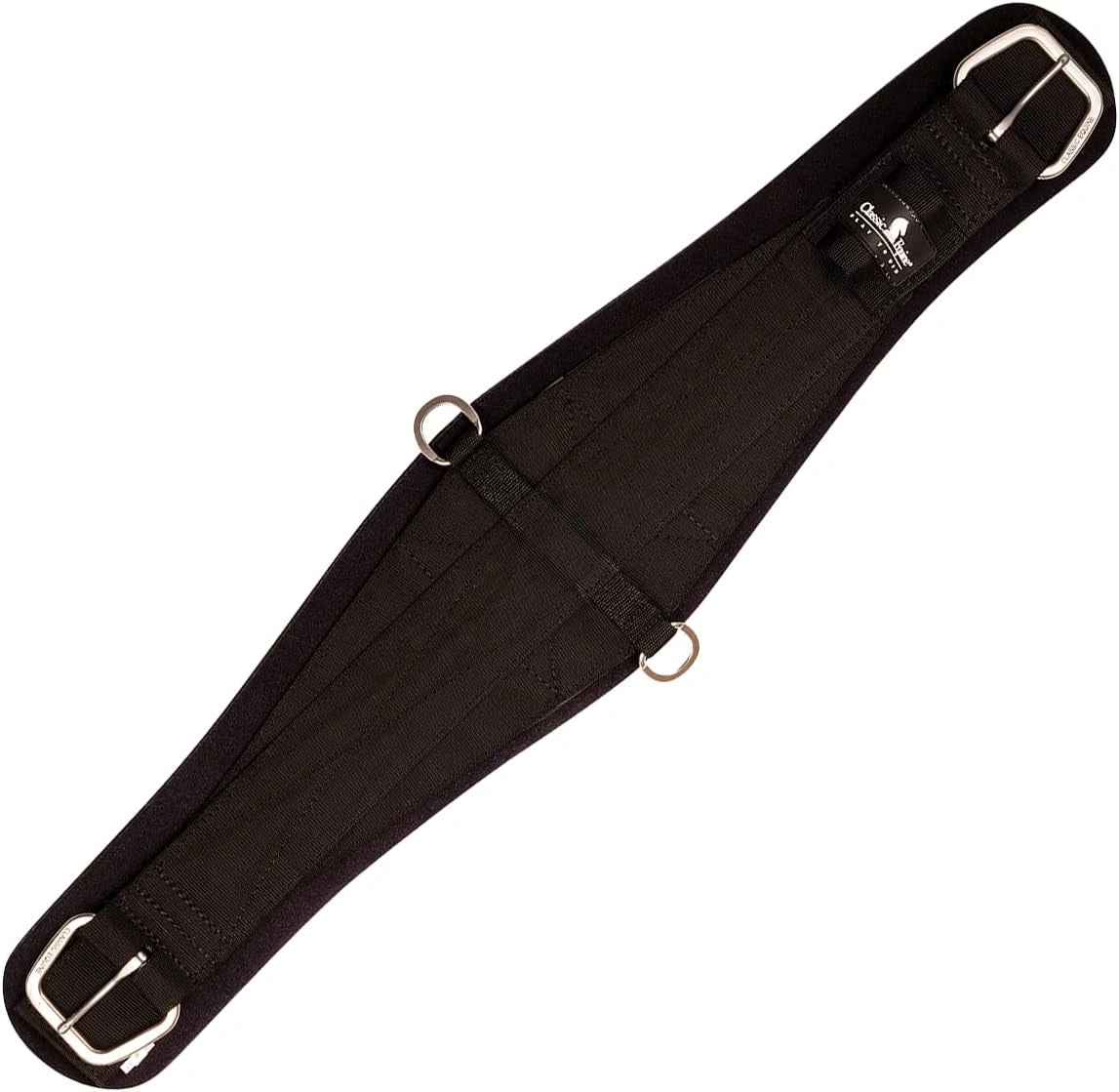 Classic Equine Neoprene Cinch Black - Hooves and Paws