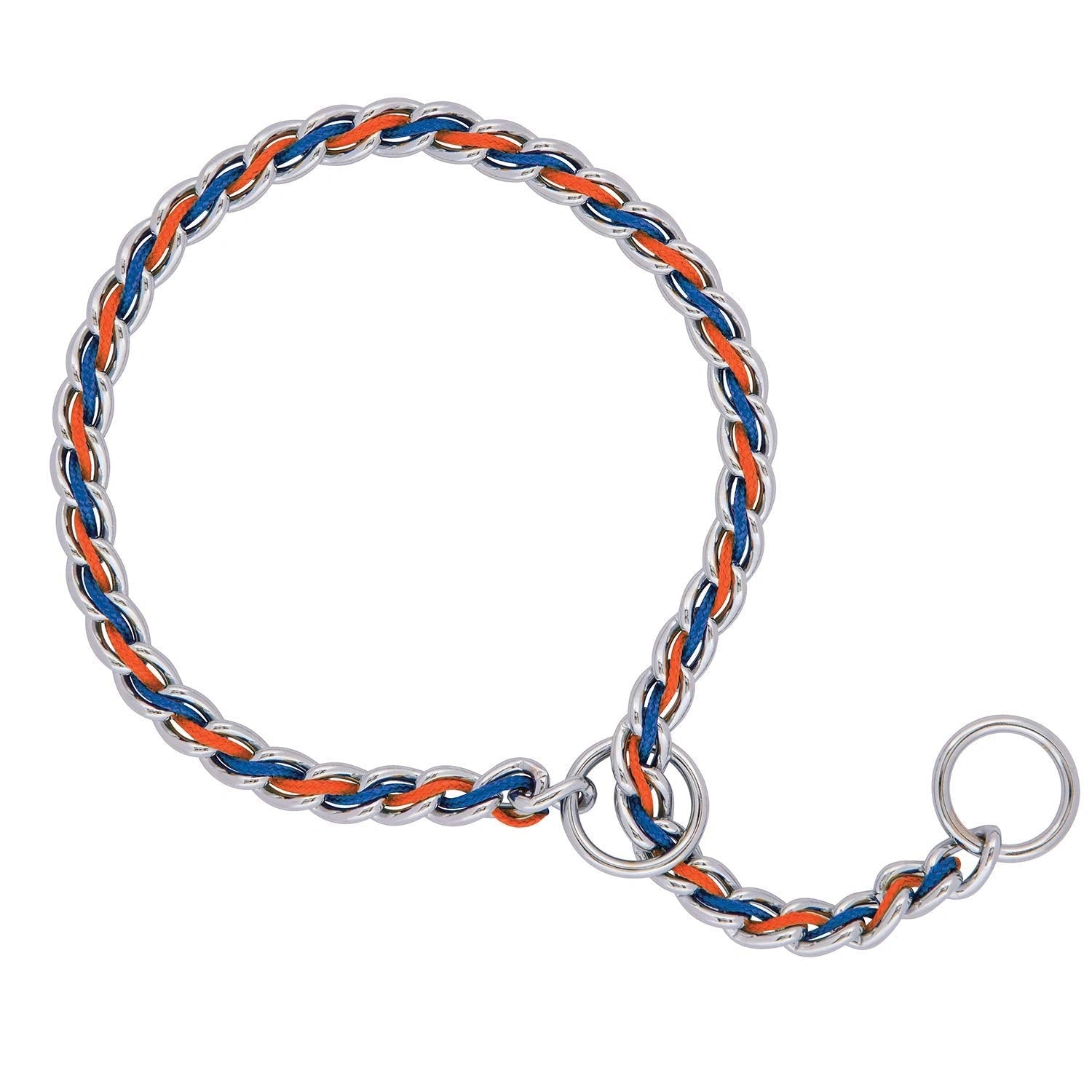 Weaver Leather Laced Chain Slip Collar - Hooves and Paws