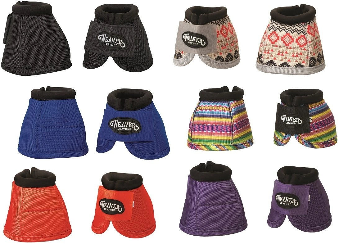 Weaver Leather Horse Equine Ballistic 2520D Nylon No - Turn Overreach Bell Boots - Hooves and Paws