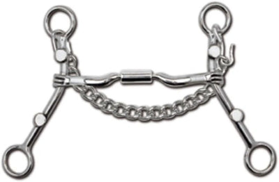 Myler 04 Lynn McKenzie HBG Gag Bit - 6.5" Shank, Sweet Iron Comfort Snaffle 5" Mouth