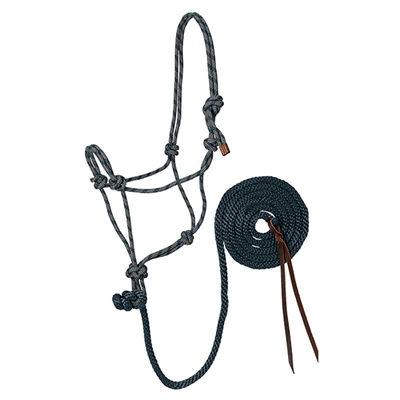 Weaver Leather Rope Halter With Lead Diamond Braid - Hooves and Paws
