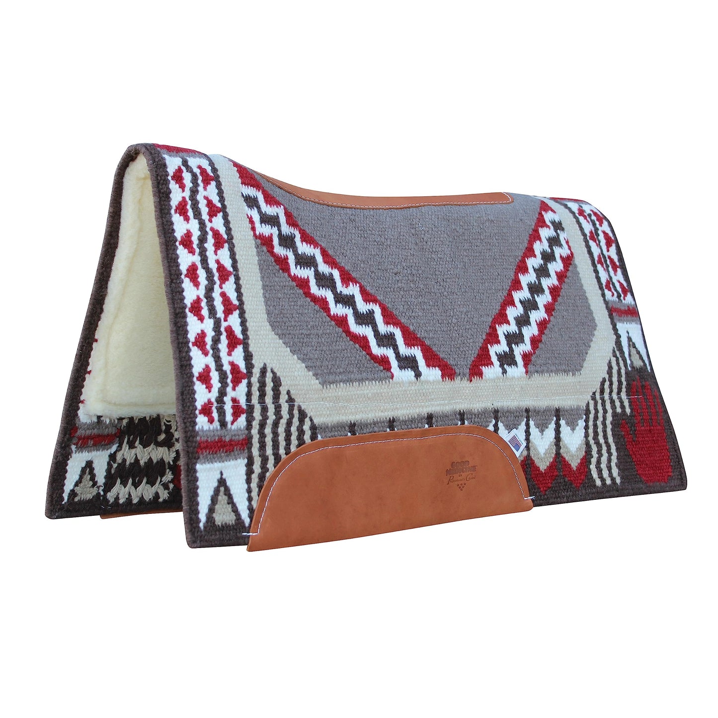 Professional's Choice Good Medicine Comfort-Fit SMX Air Ride Pad New Zealand Wool with Leather Reinforced Spine and Wither