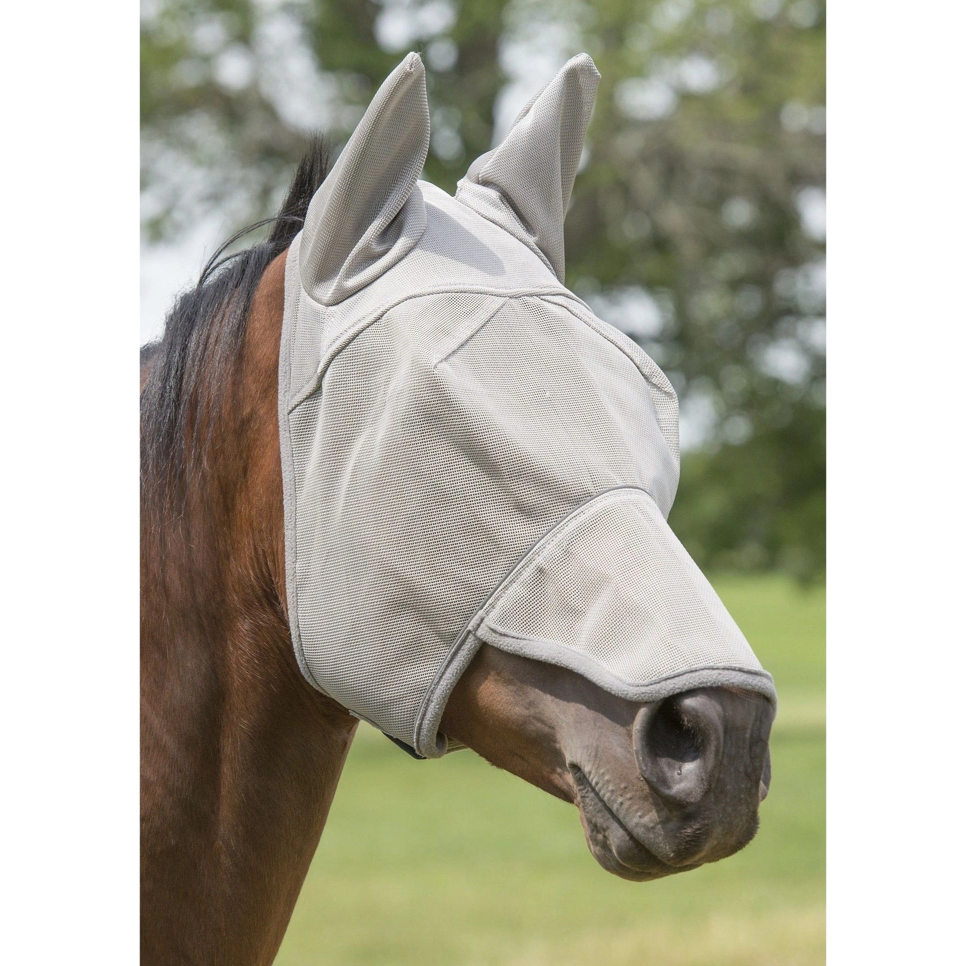 Weaver Leather Nose and Ear Covered Fly Mask Medium - Hooves and Paws