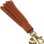 Shires Aubrion Tassel Keyring - Elegant Equestrian Accessory and Bag Charm with Gold Emblem Detail