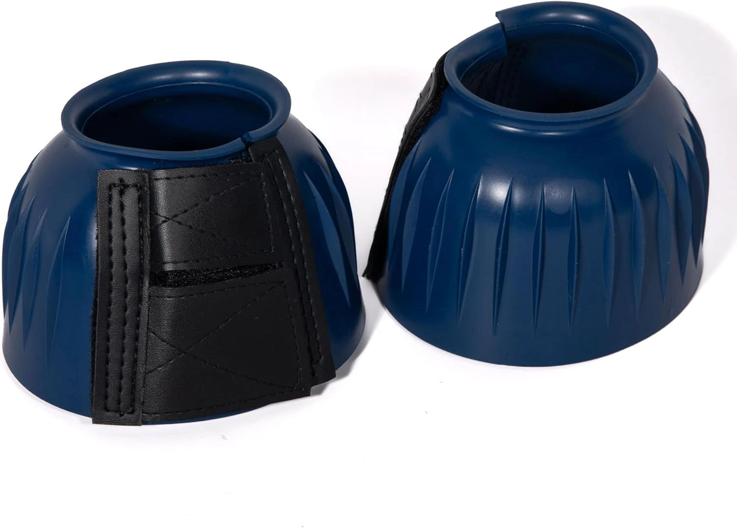 Professional's Choice Rubber Open Bell Boots - Ribbed Overreach Protection with Rolled Collar & Double Hook-and-Loop