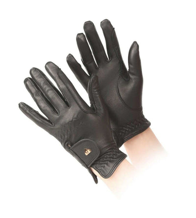 Shires Aubrion Leather Riding Work Horse Riding Non - Slip Gloves - Hooves and Paws