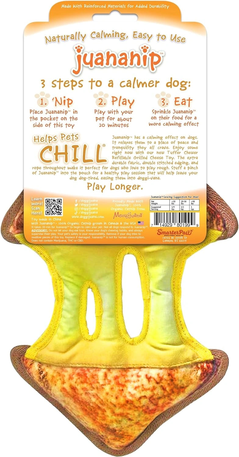Doggijuana Refillable Premium Organic USA Catnip Dog Toy Naturally Calming - Hooves and Paws
