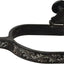 Weaver Leather Ladies' Engraved Black Steel Spurs - 1-3/4" Shank, 5/8" Band, Cloverleaf Rowel