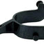 Weaver Leather Men's 2-1/2" Offset Bull Spurs - 5-Point Notched Rowel, 1" Band, Black Steel