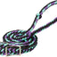 Weaver Equine Braided Nylon Barrel Reins Black/Purple/Mint - Hooves and Paws