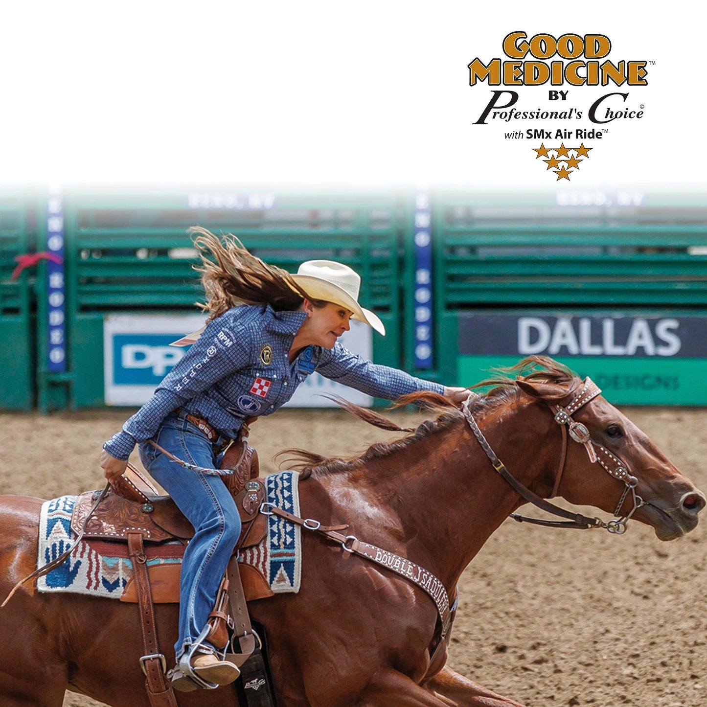 Professional's Choice Good Medicine Comfort-Fit SMX Air Ride Pad New Zealand Wool with Leather Reinforced Spine and Wither