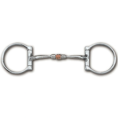 Myler Western Dee With Sweet Iron Comfort Snaffle With Copper Roller 5 Inch Mouth Copper Inlay MB 03 - Hooves and Paws