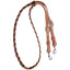 Martin Saddlery 3/4in Latigo Laced Harness Leather Barrel Reins - 7ft Length, Swivel Snap Ends
