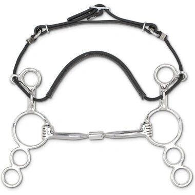Myler 3 - Ring Combination Bit - 6" Shank With Sweet Iron Comfort Snaffle 5 Inch Mouth Mb 01 - Hooves and Paws
