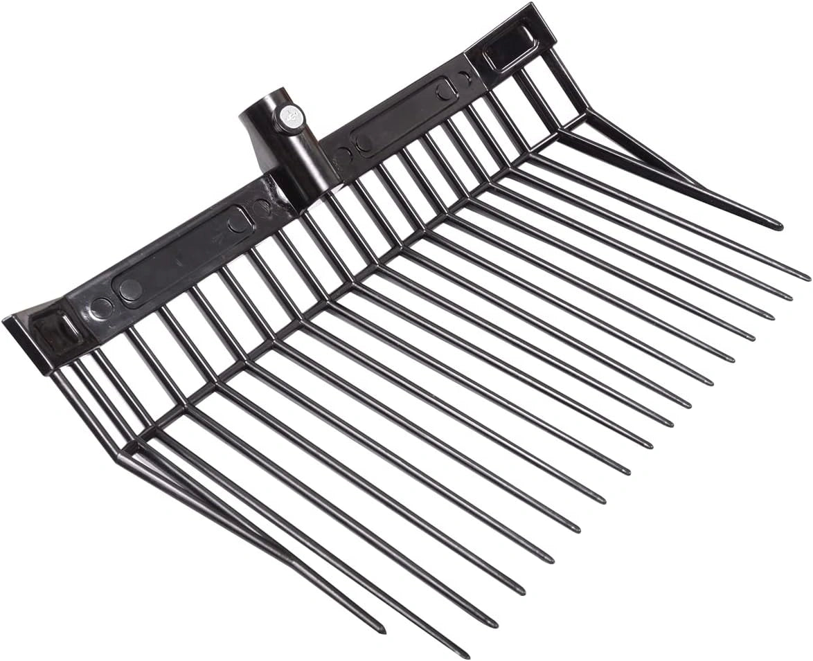 Cashel 18-Tine Manure Fork - Durable Lightweight High-Impact Composite Stable Cleaning Tool - 18 Tine