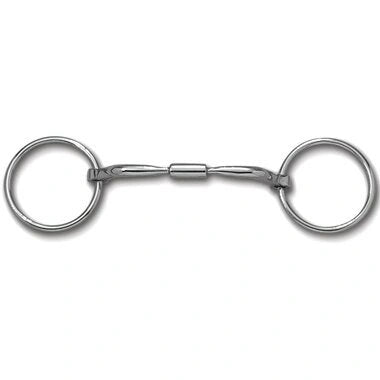 Myler Loose Ring With Stainless Steel Comfort Snaffle Wide Barrel 5 1/4 Inch Mouth Copper Inlay Mb 02 - Hooves and Paws