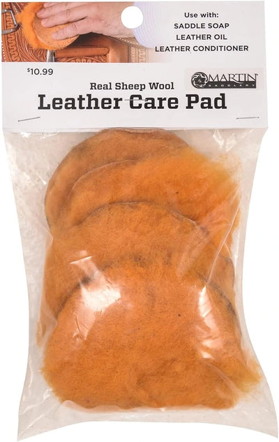 Martin Woolskin Oil Pad 4pk - Gentle Leather Care for Saddles & Gear