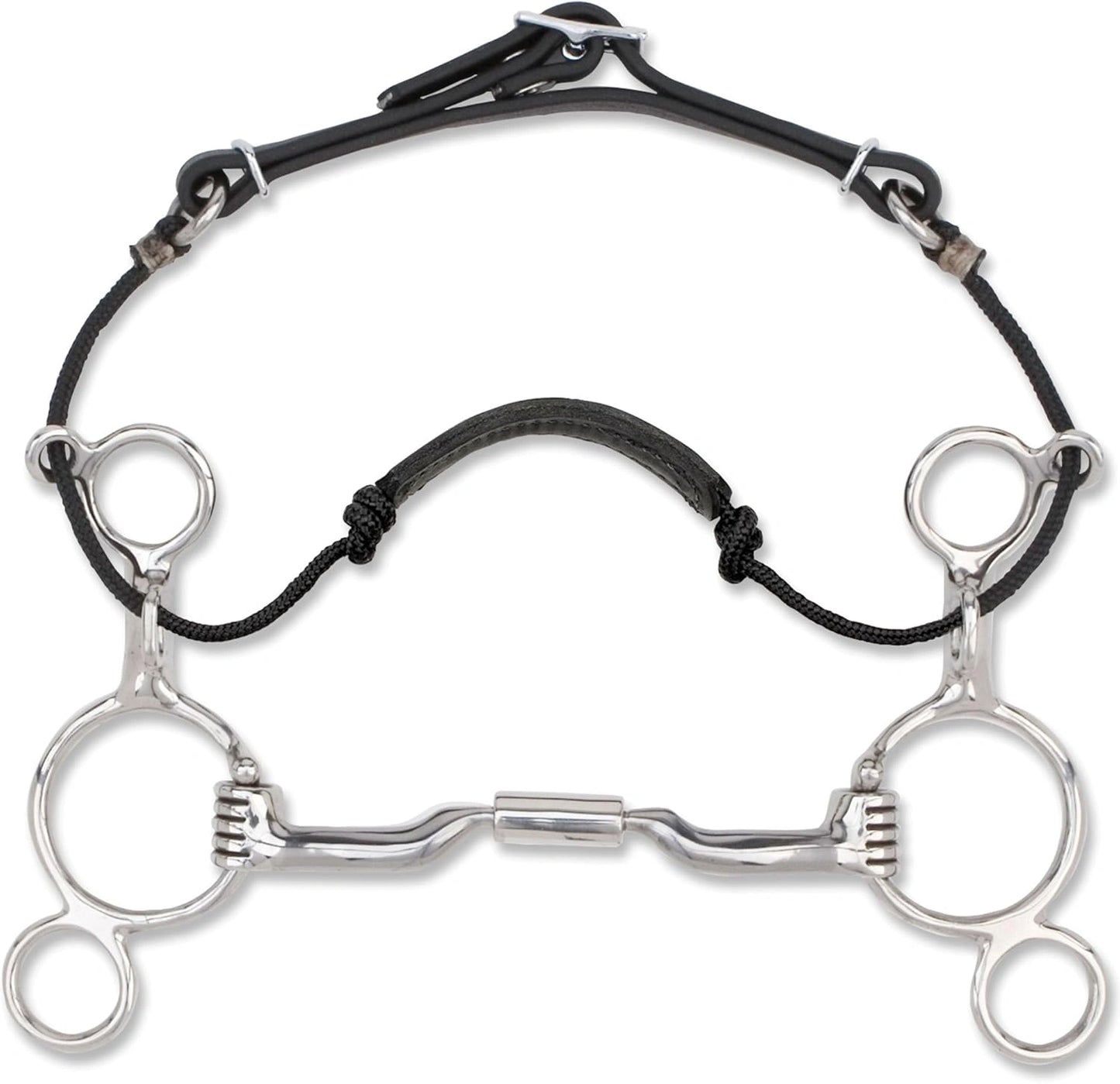 Myler 2-Ring Combination Bit MB 04 Sweet Iron Comfort Snaffle with Copper Inlay - 4 3/4" Mouth