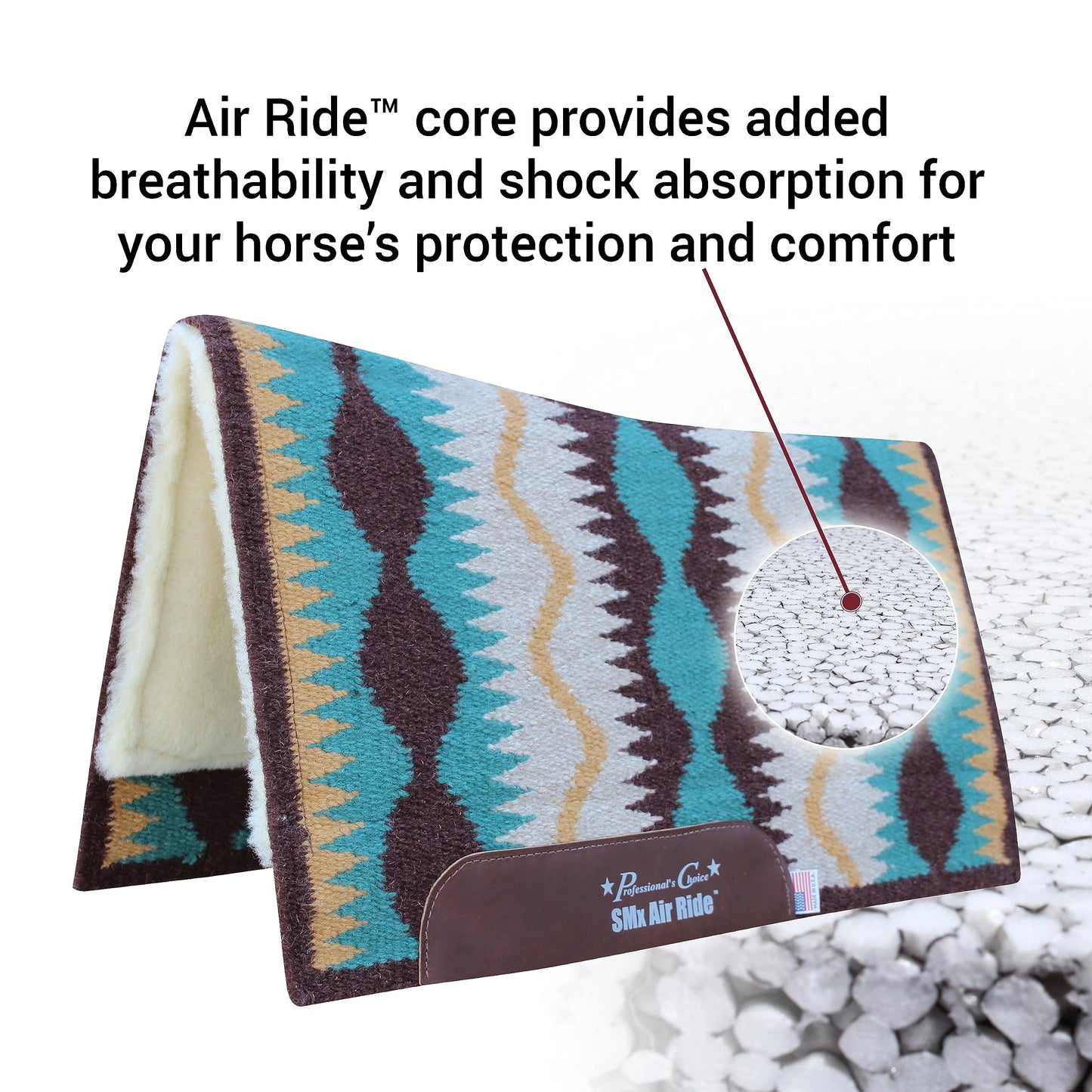 Professional's Choice Comfort-Fit SMX Air Ride Pad | Cooling System & Shock Absorption | Serpentine