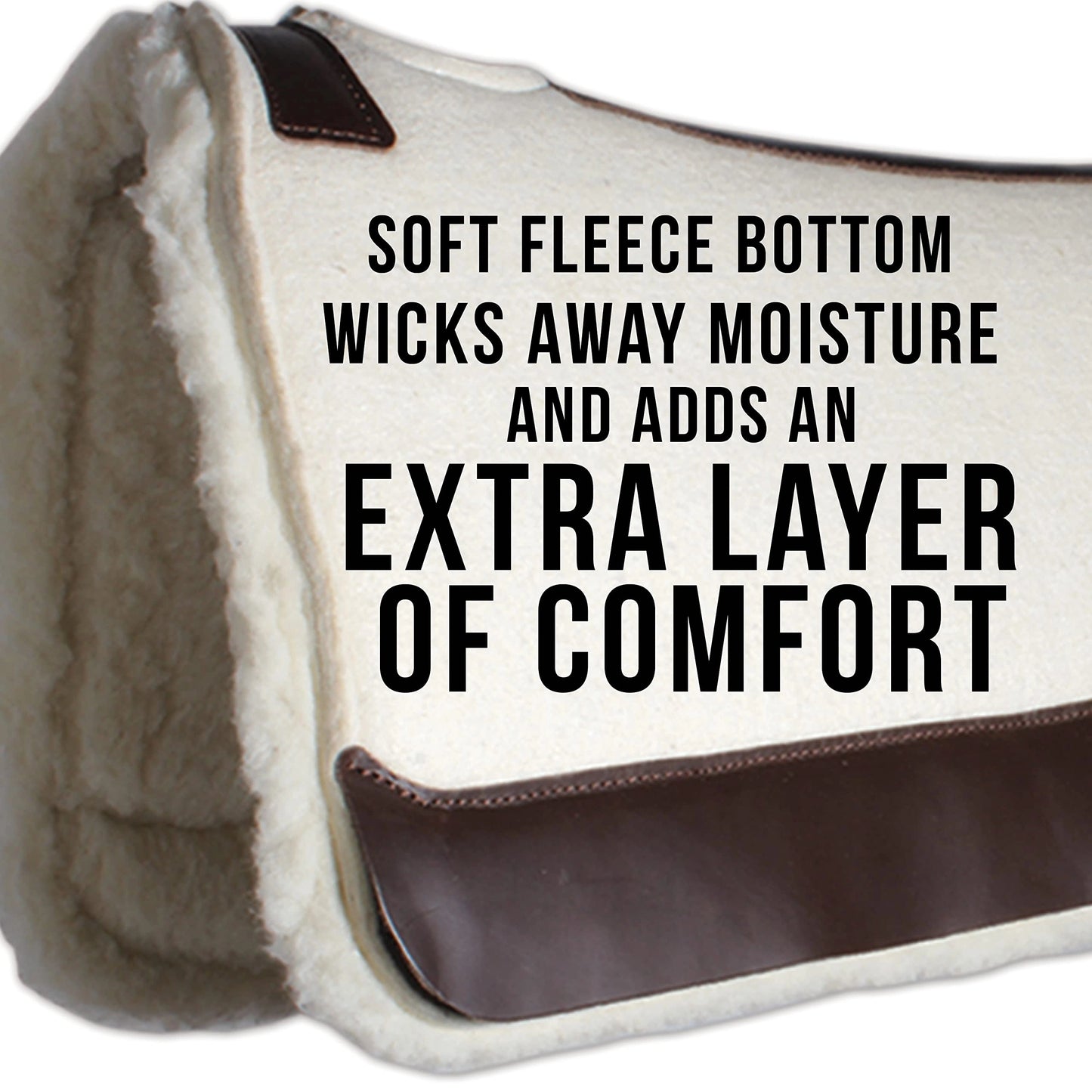 Professional's Choice 100% Wool Felt Contoured Saddle Pad - Pressure Relief & Comfort