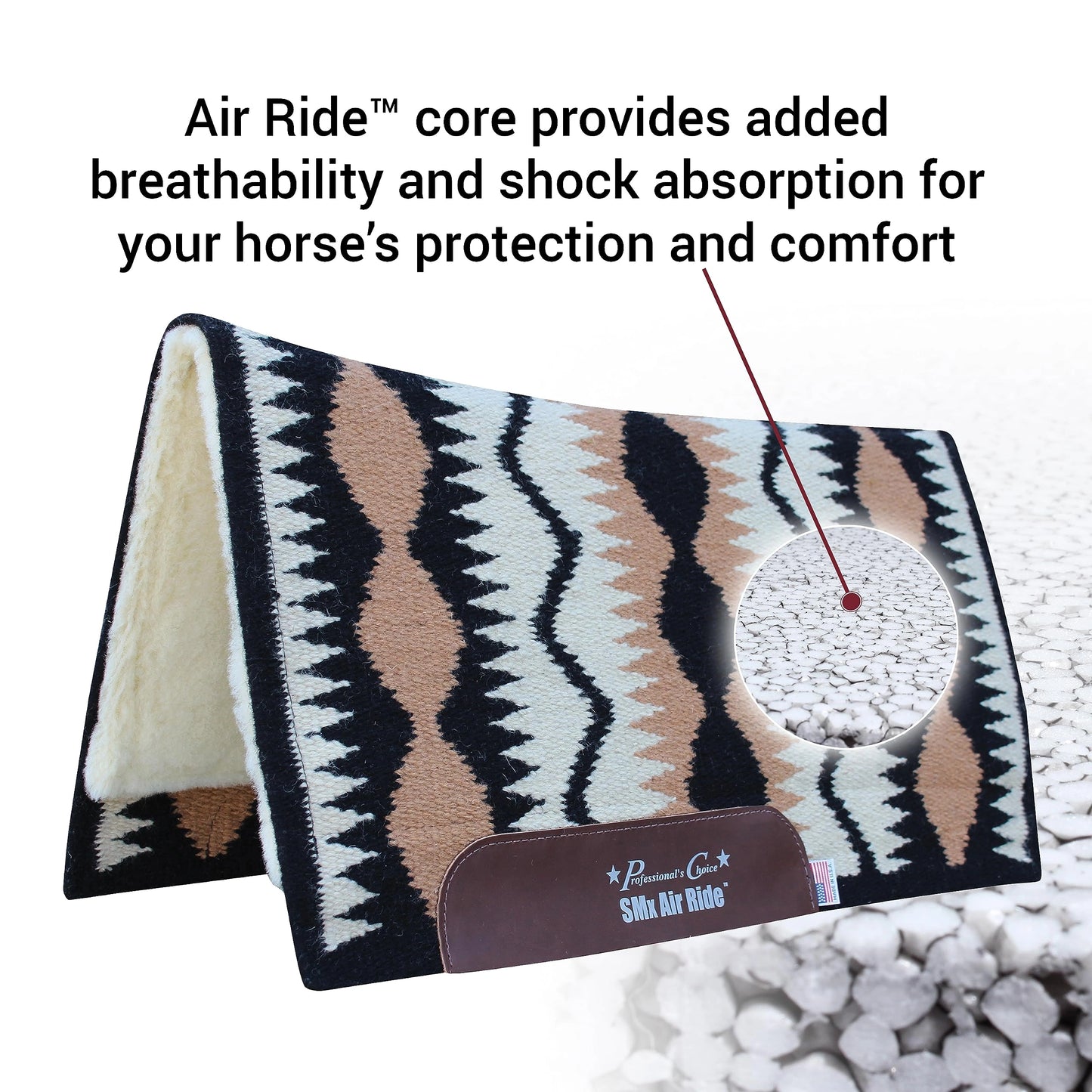 Professional's Choice Comfort-Fit SMX Air Ride Pad | Cooling System & Shock Absorption | Serpentine