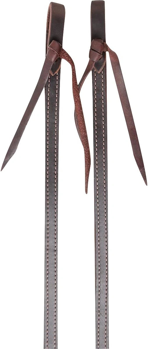 Martin Saddlery Roping Reins - 5/8" Width - Premium Doubled and Stitched Latigo Leather with Waterloops