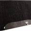 Black saddle pad with a brand logo on a white background
